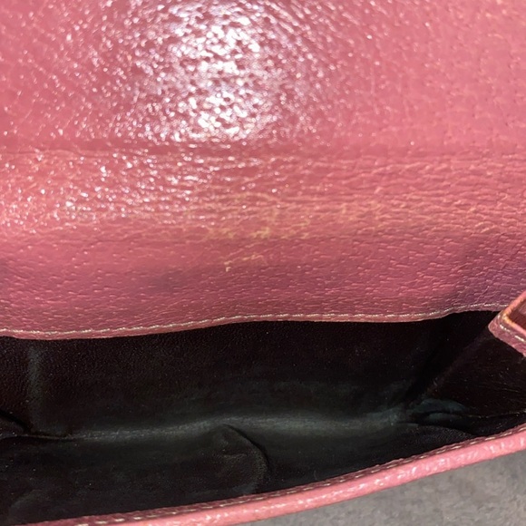 💕GUCCI💕Tan/Pink GG Canvas and Leather French Flap Wallet with COA/GUC - Picture 9 of 15